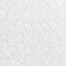 〔メール便対応商品〕生地 ラッセルレース（3277） 1.白 10Ac04_