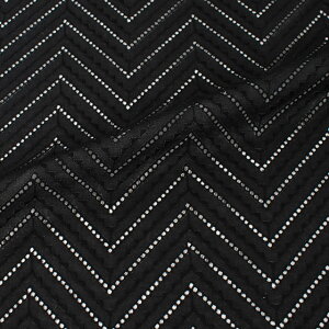 生地 綿エンブレース 幾何学模様(AL1207) 99.ブラック 10Ac04_