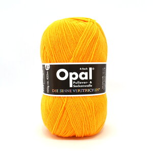 毛糸 Opal-オパール- 単色 4ply/4本撚り 100g巻 5182.イエロー (M)_b1j