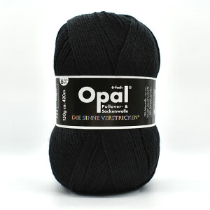 毛糸 Opal-オパール- 単色 6ply/6本撚り 150g巻 5306.ブラック (M)_b1j