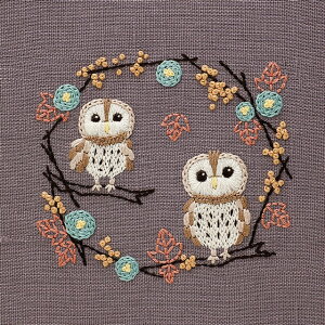 刺しゅうキット DMC Chicchi刺繍キット(JPT72) 金木犀の香りを楽しむフクロウさん 06Bi99_