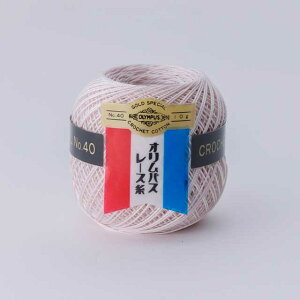 レース糸 オリムパス 金票 #40 10g 110.ホワイティピンク 06Bn99_