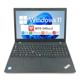 【Windows11】 【迷ったらコレ！】 Lenovo L590 第8世代 Core i5 8265U/1.60GHz 64GB 新品SSD480GB M.2 64bit WPSOffice 15.6インチ HD カメラ テンキー 無線LAN 中古パソコン ノートパソコン PC Notebook 【中古】