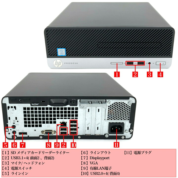 楽天市場】【省スペース】【ビジネススタンダード】HP ProDesk 400 G4 