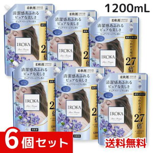 �y���������zIROKA �_��� �s���A�t���[�W�A �l�ߑւ� 1200ml ×6�Z�b�g 4901301439307 /