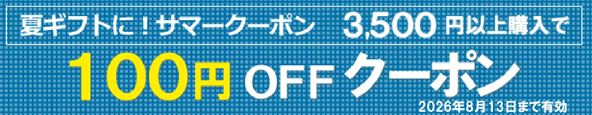 サマークーポン3500円以上で100円OFF