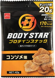 おやつカンパニー BODYSTAR プロテインスナック コンソメ味 42g×12袋