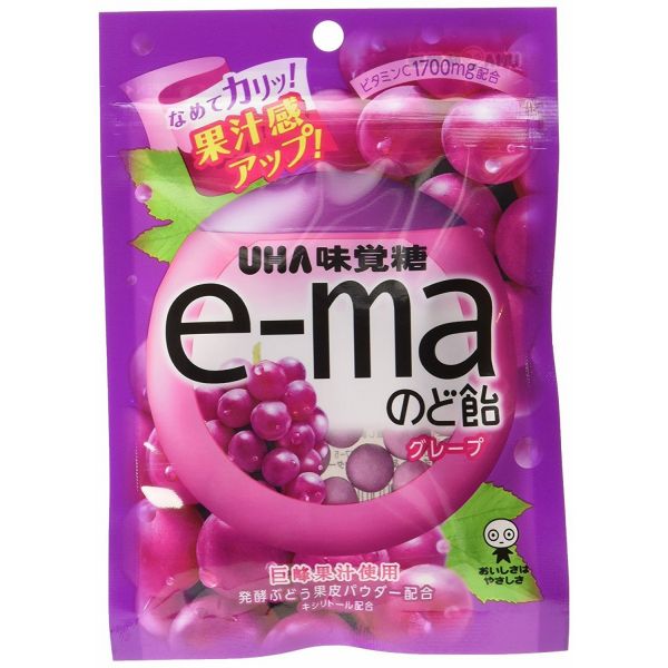なめてカリッ 果汁感アップ 味覚糖 激安格安割引情報満載 e-maのど飴 初回限定 50g×6袋 グレープ袋