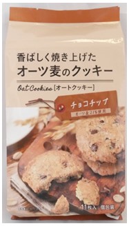 オーツ麦を使用したクッキー NSIN 店内全品対象 オーツ麦のクッキーチョコチップ 価格交渉OK送料無料 11枚 ×12個