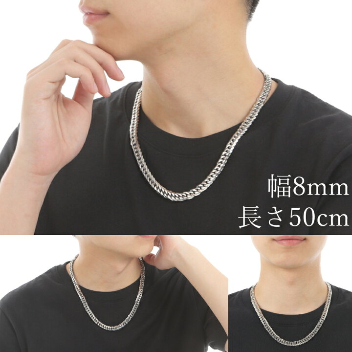 楽天市場】ステンレス ダブル 喜平 ネックレス 鏡面仕上げ 6面カット 