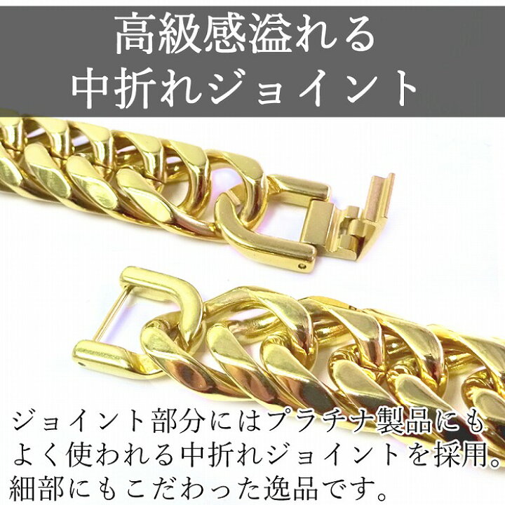 楽天市場】ステンレス ダブル喜平ネックレス ゴールド 鏡面仕上げ 6面 