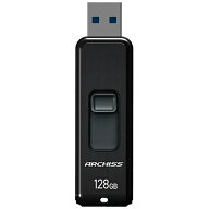 在庫あり【128GB】ARCHISS/アーキス スライド式フラッシュメモリ USB3.2(Gen1) ブラック AS-128GU3-PSB U…