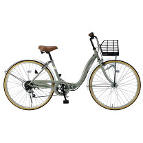 楽天市場】自転車 26インチ シティサイクル 変速 6段（折りたたみ 