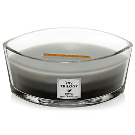 【国内正規品】WoodWick/ウッドウィックトリロジーハースウィックL（BOX付）11ウォームウッズWW940-05-4011 TRILOGY Hearthwick高品質 パチパチ リラックス 白檀 アンバー ムスク レッドウッド サンダルウッド プレミアムフレグランス アロマキャンドル