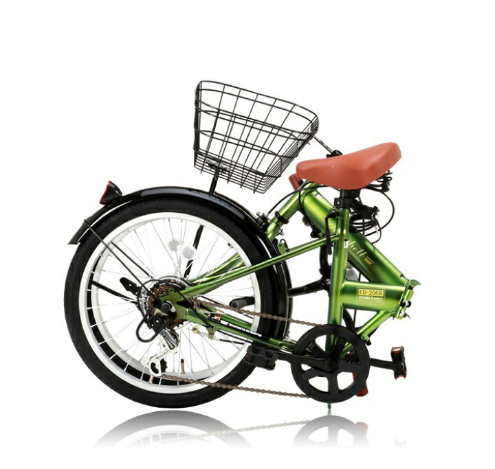 楽天市場】20インチ折りたたみ自転車FB-206R 31010 カーキレイチェル 
