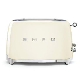 【日本正規品】SMEG/スメッグポップアップトースター【クリーム/アイボリー】TSF01‐CR-JPレトロ デザイン おしゃれ家電 ハイブランド 4～8 枚切り対応 イタリア老舗ブランド プレゼント ステンレス製 パンくずトレイ ベーグル 食パン トースト 冷凍パン