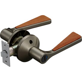 マツ六(Mazroc) レバー錠 エクレ 兼用取替バリアフリーレバー錠 トイレ錠 EL5060-4MH-UMB アンバー+Mブラウン ハイブリッドレバー