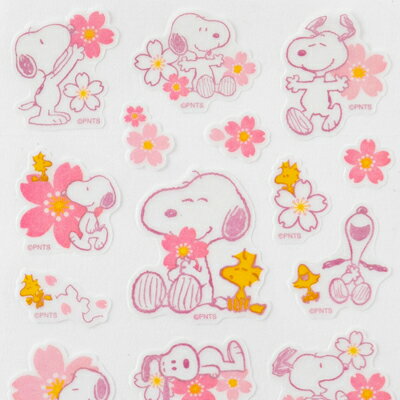 楽天市場 スヌーピー トレーシングペーパーステッカー スヌーピー 桜 スヌーピー グッズ ステッカー シール ウッドストック 桜 ラッピングシール 手紙シール おかいものsnoopy 楽天市場店