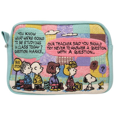 楽天市場 スヌーピー 畳み刺繍スクエアポーチ バス停 スヌーピー グッズ 化粧ポーチ 小物入れ 薬入れ ピルポーチ レディース おしゃれ 可愛い おかいものsnoopy 楽天市場店