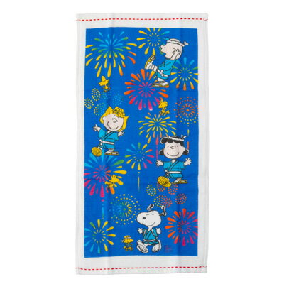 楽天市場 スヌーピー 和柄ガーゼ プチフェイスタオル 花火 ネイビー スヌーピー グッズ Jpsnoopy1904 おかいものsnoopy 楽天市場店