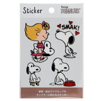 楽天市場 スヌーピー 耐熱耐水ステッカー ベアハート スヌーピーグッズ キャラクター シール おかいものsnoopy おかいものsnoopy 楽天市場店