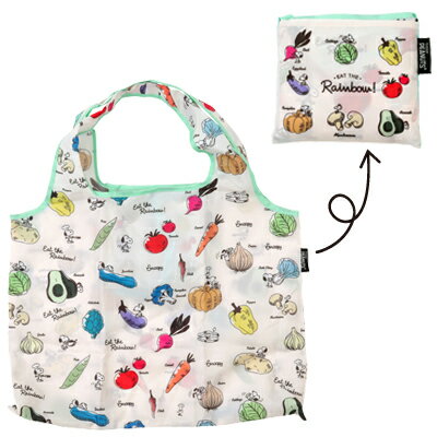 楽天市場 スヌーピー 2wayショップバッグ 野菜 グリーン スヌーピー エコバッグ マチ広 折りたたみ コンパクト レジ袋 マチ付き エコバック 買い物バッグ 買い物袋 バッグ ポーチ付き Snoopy スヌーピーグッズ おしゃれ かわいい キャラクター グッズ 大人 向け