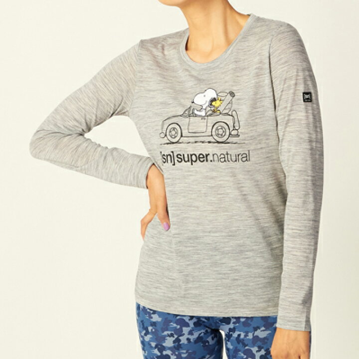 楽天市場 Driving Snoopy Tee Ls 長袖tシャツ グレイアッシュメランジ スヌーピー ヨガウェア トップス 長袖 Tシャツ 長袖t 長t スーパーナチュラル コラボ 服 ヨガ スポーツ レディース Snoopy おしゃれ かわいい キャラクター グッズ 大人 向け プレゼント