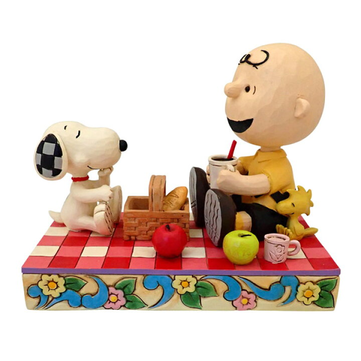 楽天市場】PEANUTS JIM SHORE フィギュア Picnic Pals スヌーピー 