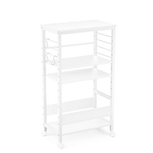 DEWEL pc���S�� pc���b�N �v�����^�[�� ��60&���s35&����105cm �L���X�^�[/�A�W���X�^�[�t�� �I�������߉� PC�{�̎��[ ���S�� ���� �f�X�N�T�C�h ���[�I �T�C�h�e�[�u�� �ړ��֗� 4�i �I�t�B�X�c