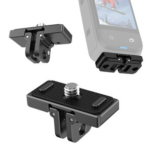 PULUZ Insta360 X5/X4/X3�p���C�N�C�b�N�����[�X�}�E���g CNC�A���~�� �܂肽���ݎ��}�O�l�b�g�x�[�X 1/4�h�l�W���t�� Insta360 4�p�}�E���g�x�[�X Insta360 X5�p�N�C�b�N�����[�X�x�[�X