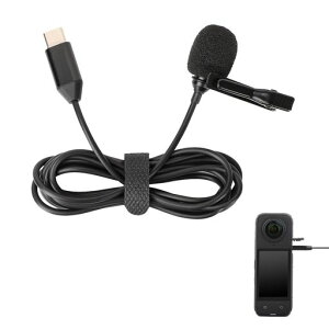 UKATOF Insta360 X4�p�}�C�N�y�ʃl�b�N�N���b�v�}�C�N�L���m�C�Y�ጸ�^���}�C�NType-C�}�C�N�N���b�v
