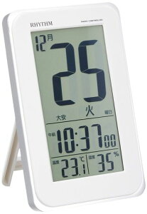 ���Y��(RHYTHM) �ڊo�܂����v �d�g���v �d�q���A���[�� ���x ���x ���߂��� �J�����_�[ �Z�j ���C�g�t�� �� 12.8x8.2x2.3cm 8RZ139SR03