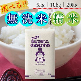 令和5年産 お米 岡山県産 きぬむすめ 米 精米 無洗米 送料無料