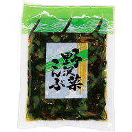 木島平村 岡本商店 製造直販 「野沢菜こんぶ 」200g 浅漬け キザミ 松前漬け 信州 野沢菜漬 漬物 長野県 …