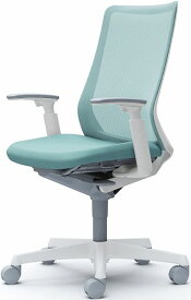 オカムラ フルーエント Fluent オフィスチェア CB85WW ハイバック アジャストアーム 座クッション 背メッシュ フレームカラーホワイト ナイロンキャスター