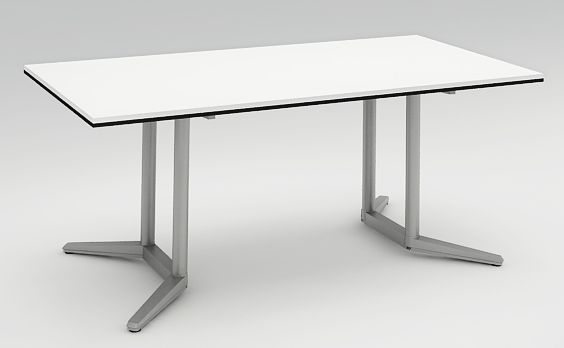 ラティオ2 ミーティングテーブル 四角型 塗装脚(スキップシルバー) 1800W 配線なし 4L20MA 【送料無料】