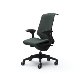 Spher スフィア ハイバック 固定肘 座面奥行調節あり ボディカラー：ブラック キャスター：ウレタン 張地：リネット ランバーサポート・ハンガー付 CT2BFB