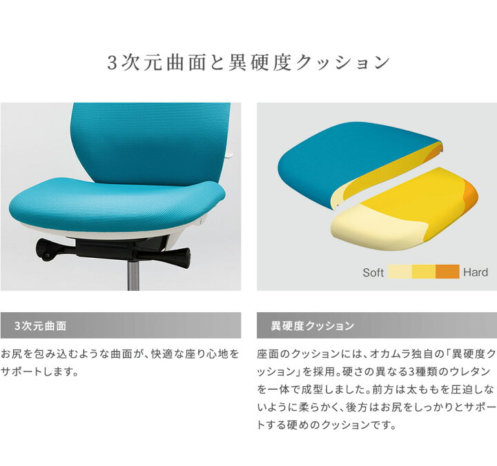 楽天市場】オカムラ シルフィー 固定ヘッドレスト付 背メッシュタイプ 
