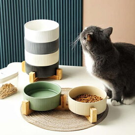 【時間限定4点で12%off!】 食器スタンド 人気 高さ 猫 犬 フードボウル 食器台 陶器 水入れ 食器 食べやすい 高さ 水飲み セラミック ペット食器 おしゃれ ペット用 餌入れ エサ入れ えさ 台 ボウル お皿 ご飯皿 水分補給 ネコ 小型犬 可愛い