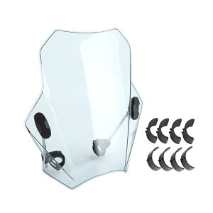 VIPIH 風防 バイク スクリーン ホンダCT125用 旭風防 gb350 可変 汎用スクリーン スクーター 延長スクリーン 風防 ウィンドスクリーン 取付簡単 ウインドシールド 風除け ショートバイザー 調整