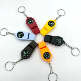 コンパス メンズ レディース アウトドア 求生 レスキュー キャンプ 拡大鏡 二合一 多機能 ホイッスル 黒 緑 オレンジ おしゃれ 普段使い