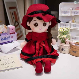 ぬいぐるみ かわいい プリンセスドレス ペア ドール 結婚式 ウェディング 結婚祝い 抱き枕 クッション 玩具 おもちゃ 洋人形 人形 布製 赤 ピンク PP綿 インテリア 置物 贈り物 ギフト プレゼント 普段使い お祝い 記念日 デコレーション おし