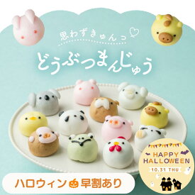 【ハロウィン！早割！！】どうぶつまんじゅう かわいいスイーツ お試し 6個入 10個入 饅頭 まんじゅう 動物 和菓子 ギフト 内祝 結婚祝い 出産祝い 誕生日 餡子 プレゼント 帰省土産 誕生日 あんこスイーツ 個包装 夏ギフト お中元 御中元 お供え