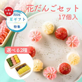 【お中元！無料ギフトカード！】花だんごセット あんころ餅 栗きんとん 17個入 選べる2種 スイーツ お団子 おだんご 和菓子 ギフト 内祝 結婚祝い 御祝い 誕生日 プレゼント 帰省土産 誕生日 あんこ あんこスイーツ 個包装 老舗 お菓子処ひろせ公式 帰省土産 夏ギフト