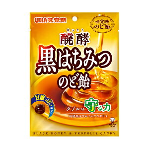 UHA味覚糖 醗酵黒はちみつのど飴 80g(個装紙込み) 72コ入り 2025/09/08発売 (4902750978966c)