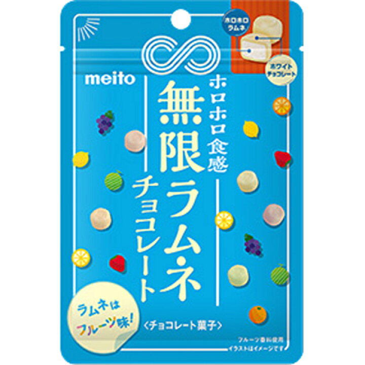 楽天市場 名糖産業 無限ラムネチョコレート ホワイト 30g 60コ入り 22 09 05発売 c おかしのマーチ