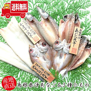 (地域限定送料無料)岡富商店 島根県沖あなご&3種ひもの(あなご1枚(約150g)・のどぐろ2枚(計100g)あじ2枚(計140g)・かます2〜3枚(計160g))
