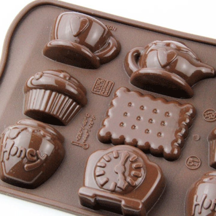 楽天市場】チョコレート型 シリコンモールド TEA TIME（ティー