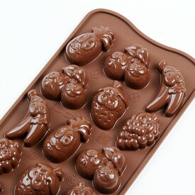 チョコレート型 シリコンモールド Choco Fruits（チョコフルーツ）SCG032 チョコ型 モルド お菓子 EASYCHOC イージーチョコ ショコラ
