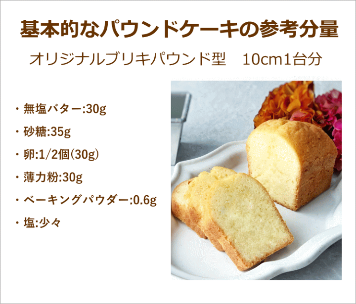 楽天市場】オリジナル ブリキ パウンド型 10cm ケーキ 型
